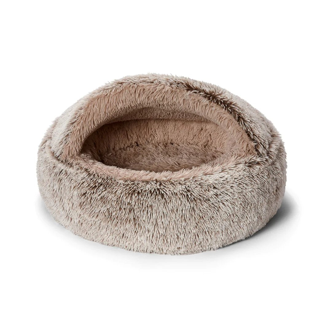 Snooza - Calming Hoodie Cuddler Dog Bed - Mink